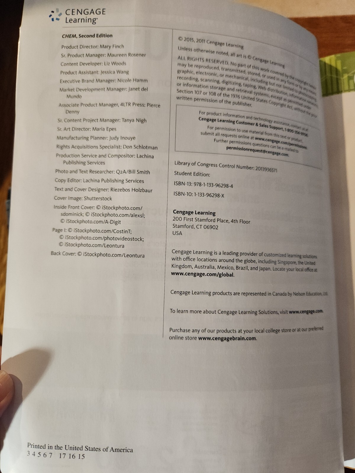 CHEM2: Chemistry in Your World (with OWLv2 24-Months Printed Access Card)