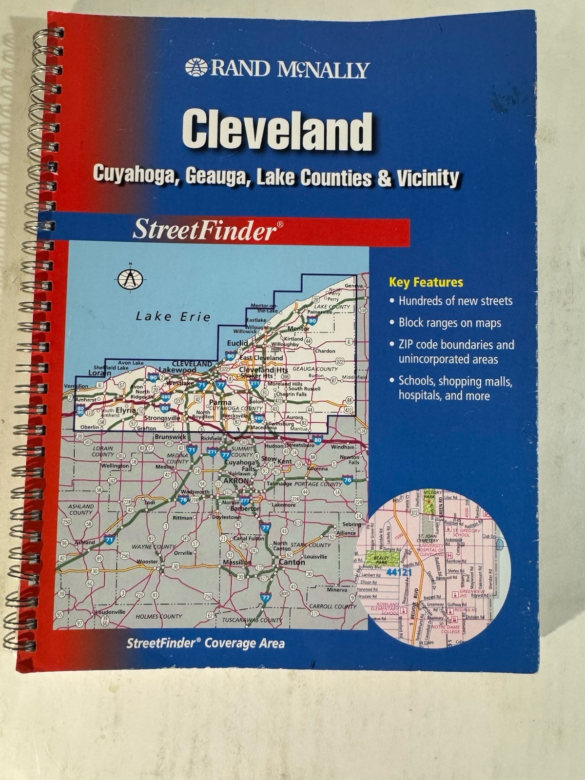 Cleveland Ohio Street Guide 2002 Rand McNally Atlas OH Road Map Streetfinder