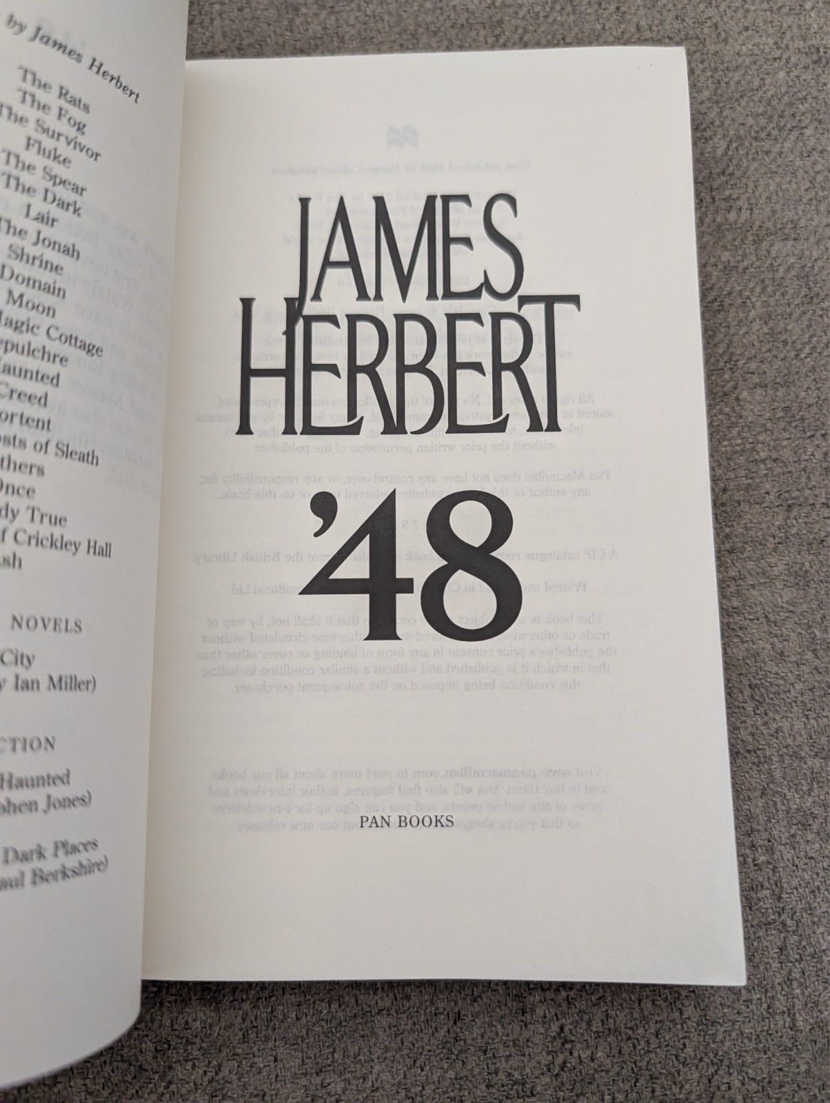 ’48 by James Herbert – Pan Books Paperback 2016
