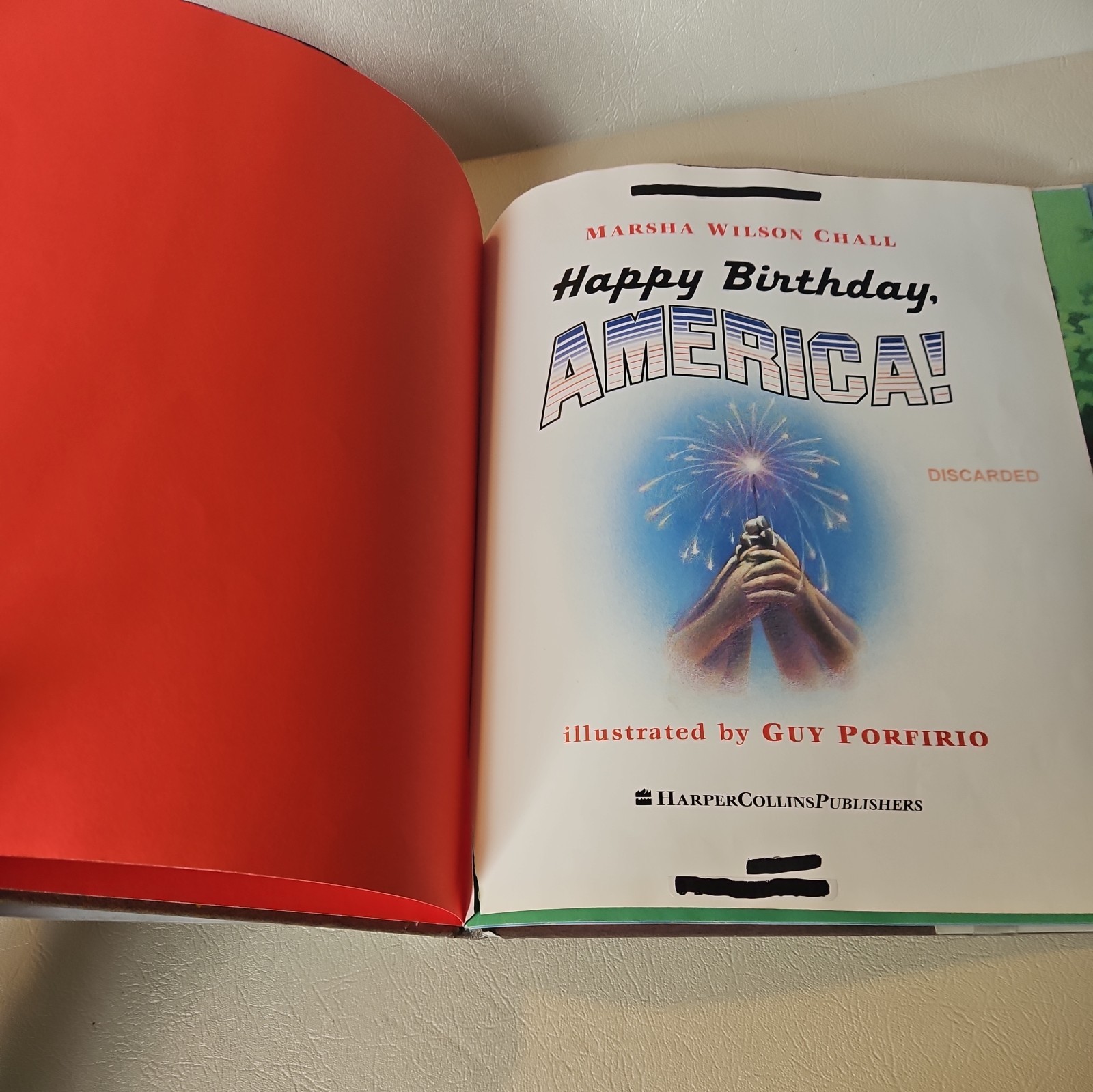 Happy Birthday, America! Hardcover Marsha Wilson Chall Vintage 250th USA