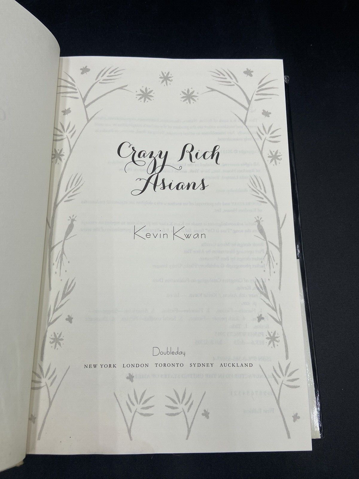 Crazy Rich Asian Hardcover Kevin Kwan 2013 Novel 1st Edition Fiction Doubleday