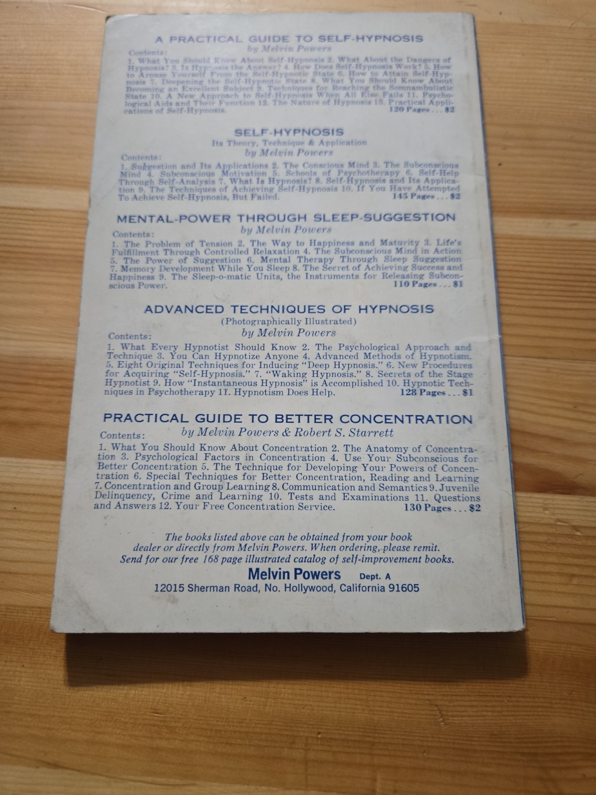 Lot of 2~Hypnotism Revealed and Advanced Techniques of Hypnosis by Melvin Powers