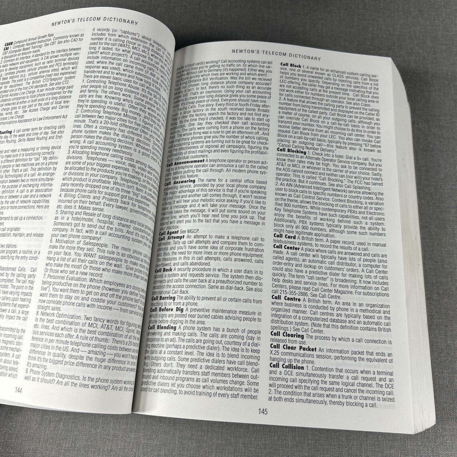 Newton’s Telecom Dictionary 16th Edition 2000 Trade Paperback Book