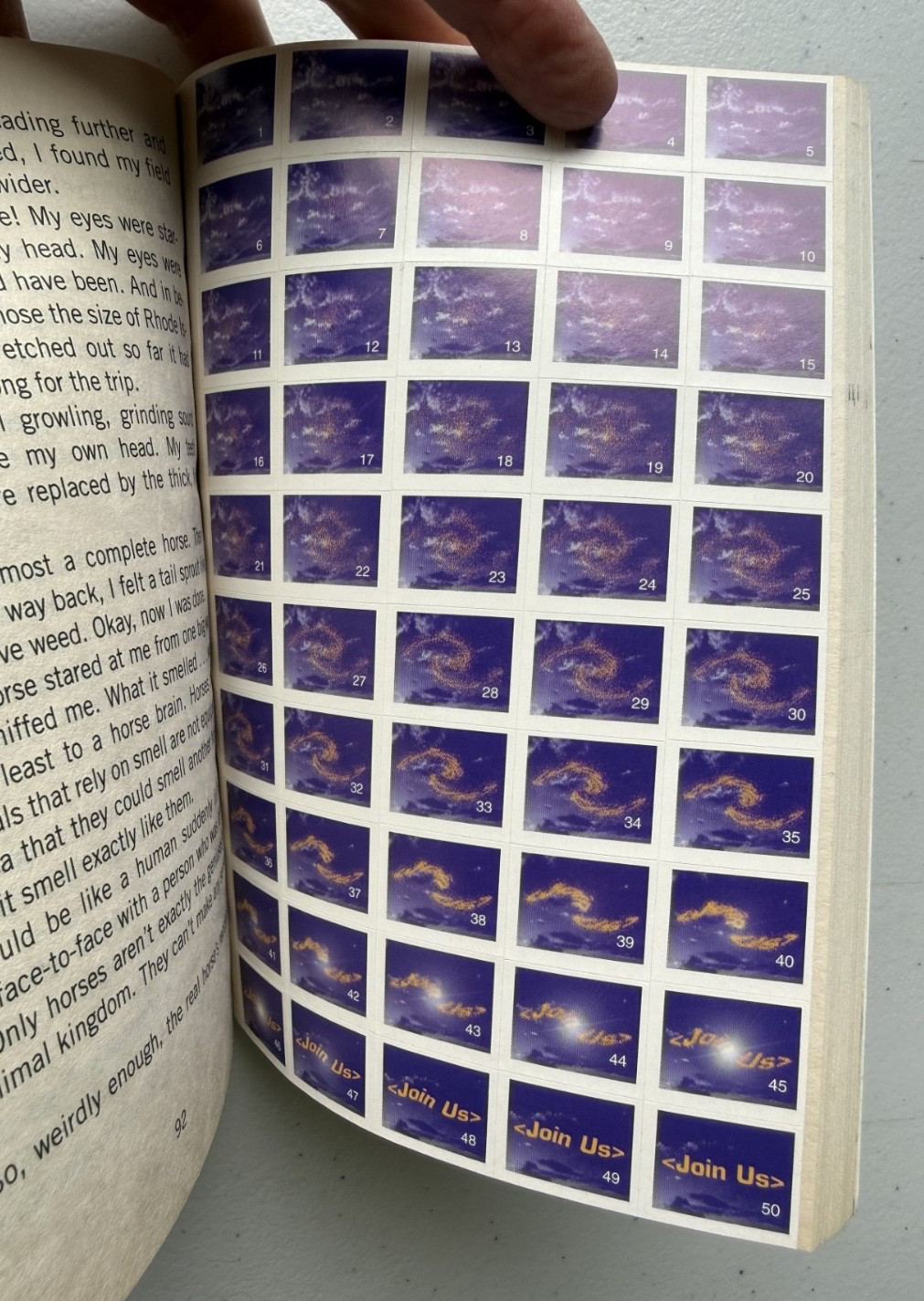 Animorphs #14 The Unknown -with all 50 flip back stickers- KA Applegate ppb 1998