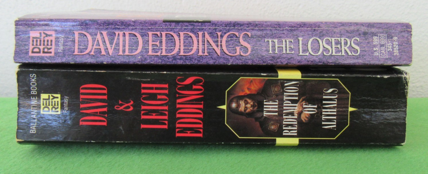 LOT 2 PB STANDALONE NOVELS BY DAVID EDDINGS: THE LOSERS; REDEMPTIION OF ALTHALUS
