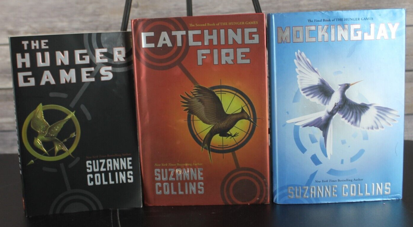 The Hunger Games Trilogy Set Suzanne Collins Paperback & Hardcover- DJ- VG