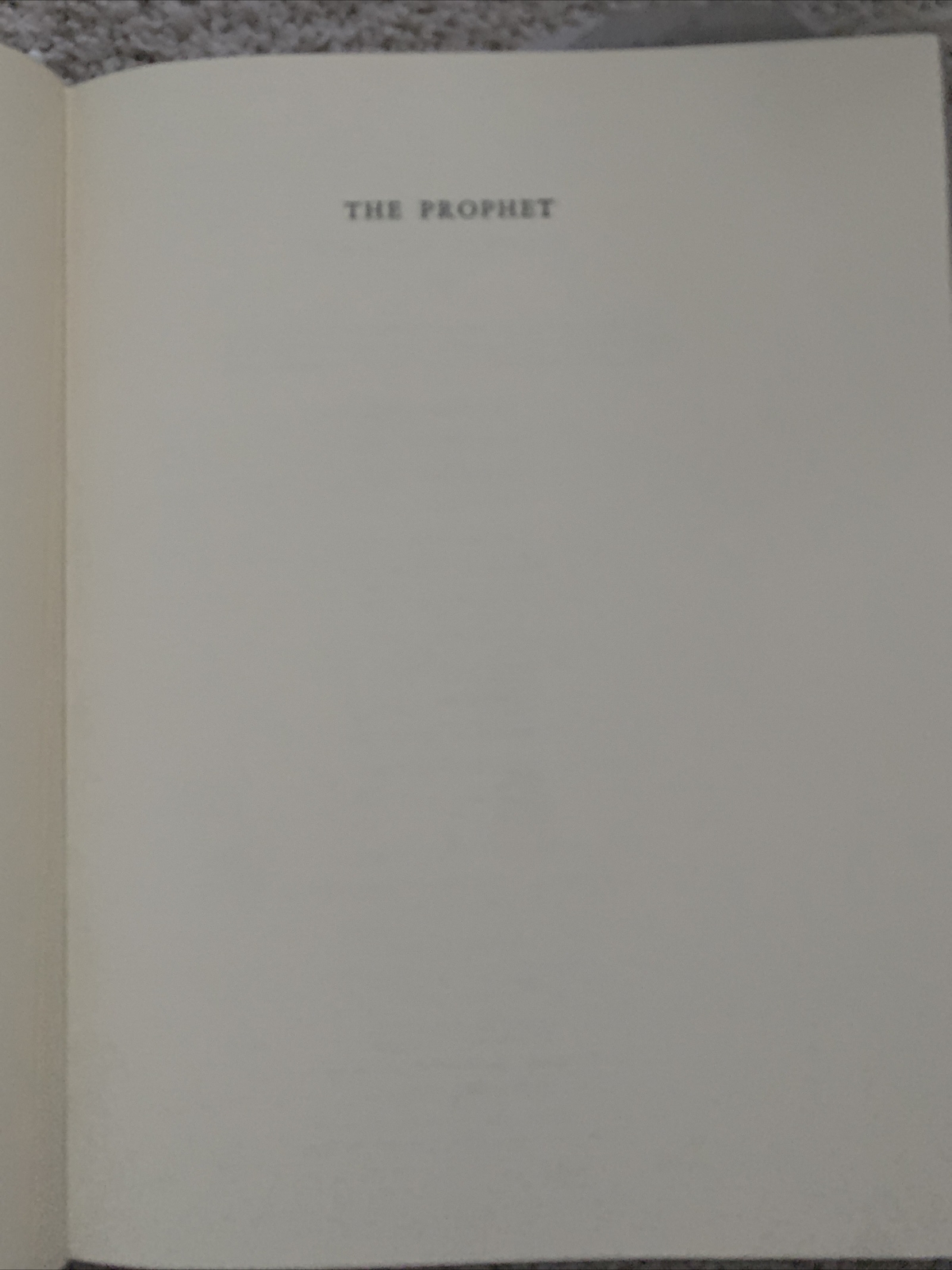 The Prophet Kahlil Gibran 1983 HC 25th Printing Alfred A Knopf Borzoi Book