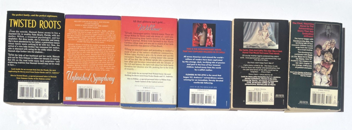 V.C. Andrews 26 Paperback Book Lot Flowers In The Attic +More Several Keyholes