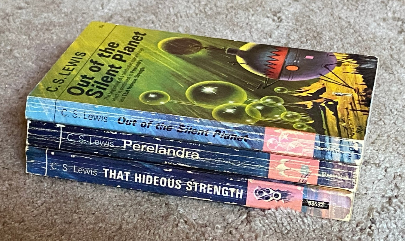 Vintage 1966 PB Lot SPACE TRILOGY, C.S. Lewis SILENT PLANET Perelandra HIDEOUS