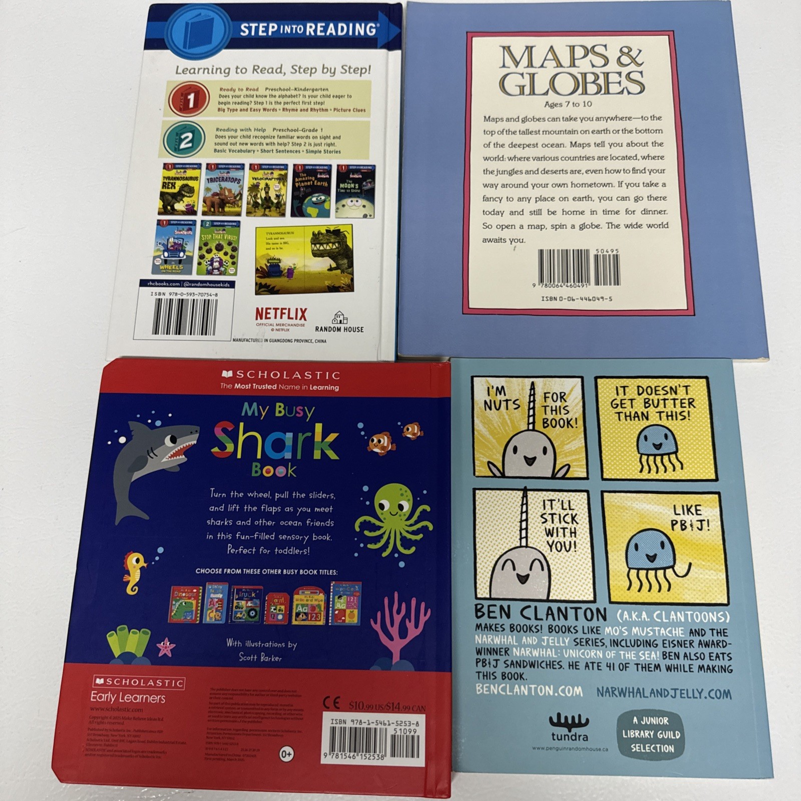 Lot Of 4 Different Childrens Books By Different Authors In Hard And Paper Covers