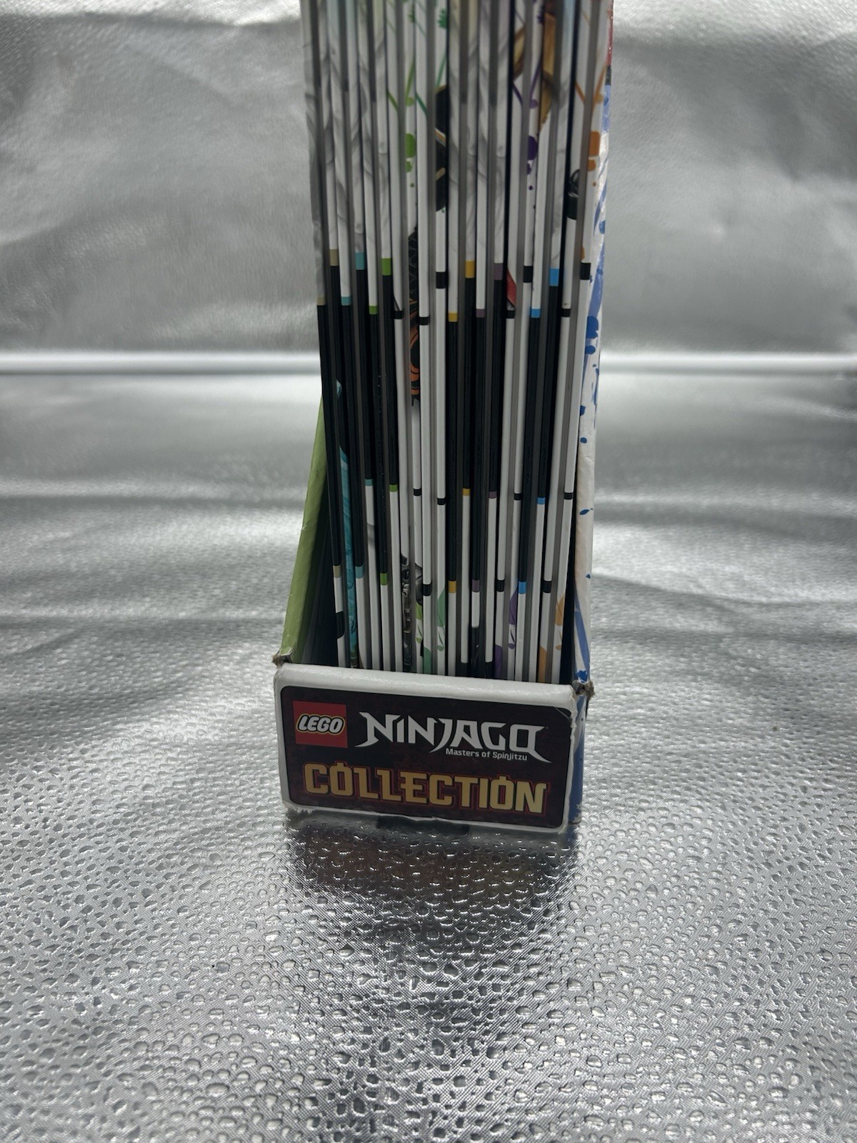 LEGO NINJAGO 10-BOOK COLLECTION MASTERS OF SPINJITZU WITH BOOK HOLDER- USED