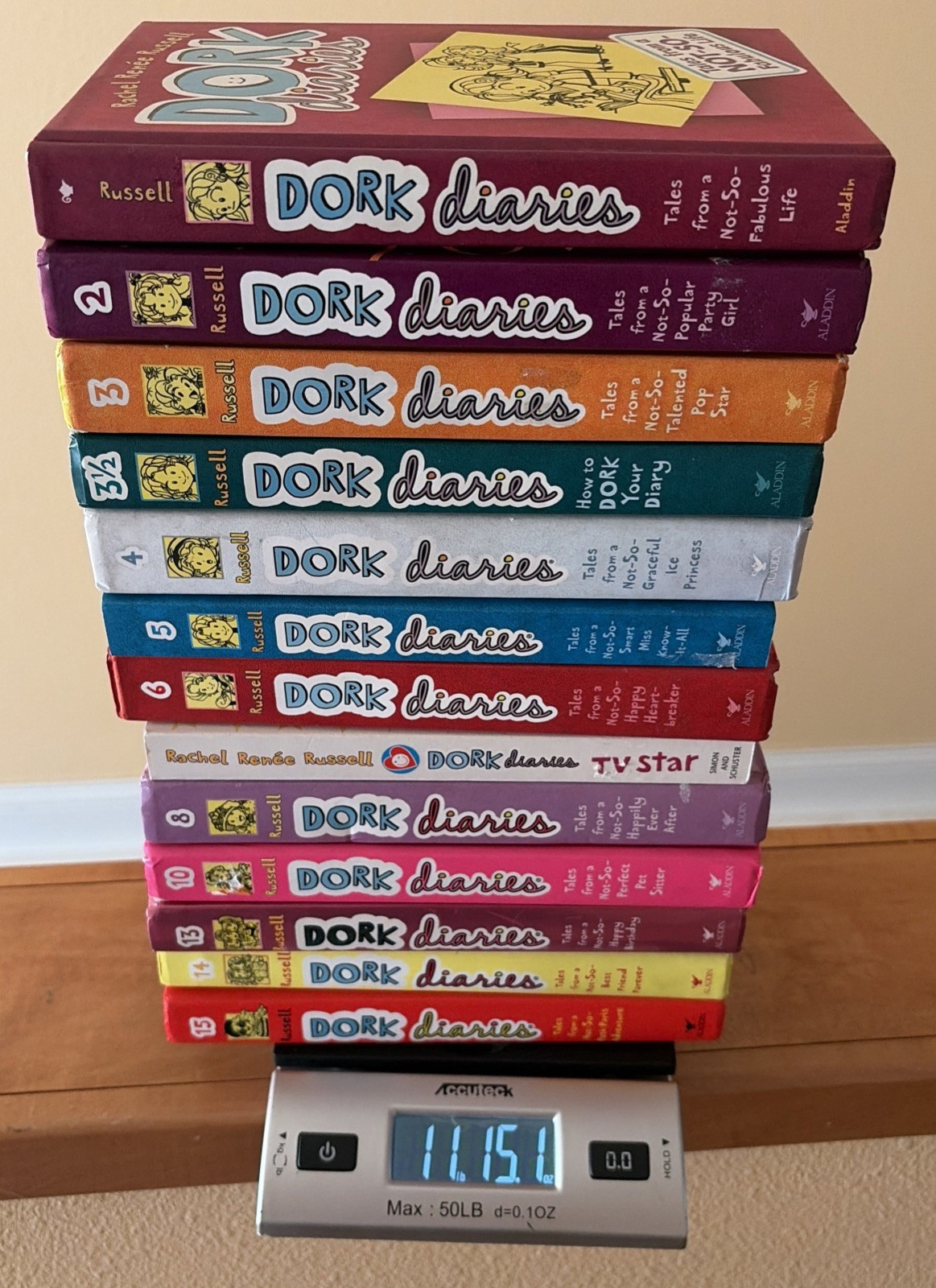 Lot of 13 Dork Diaries (12 HC/1 PB) Books Rachel Renee Russell *VERY GOOD*