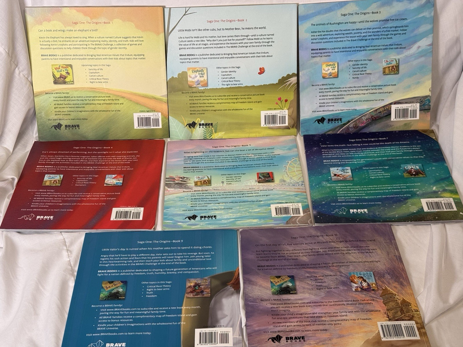 BRAVE Books Saga One The Origins Lot 8 Freedom Island Books 1-5 7 9 10