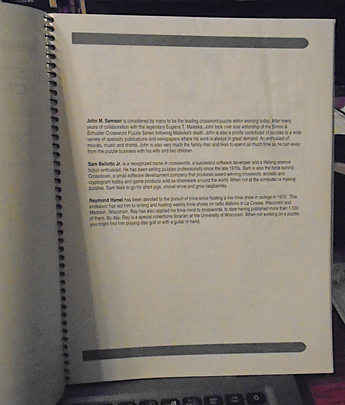 Star Trek Crosswords Book 1 – John M. Samson – 2003 – Spiral Bound – Very Good