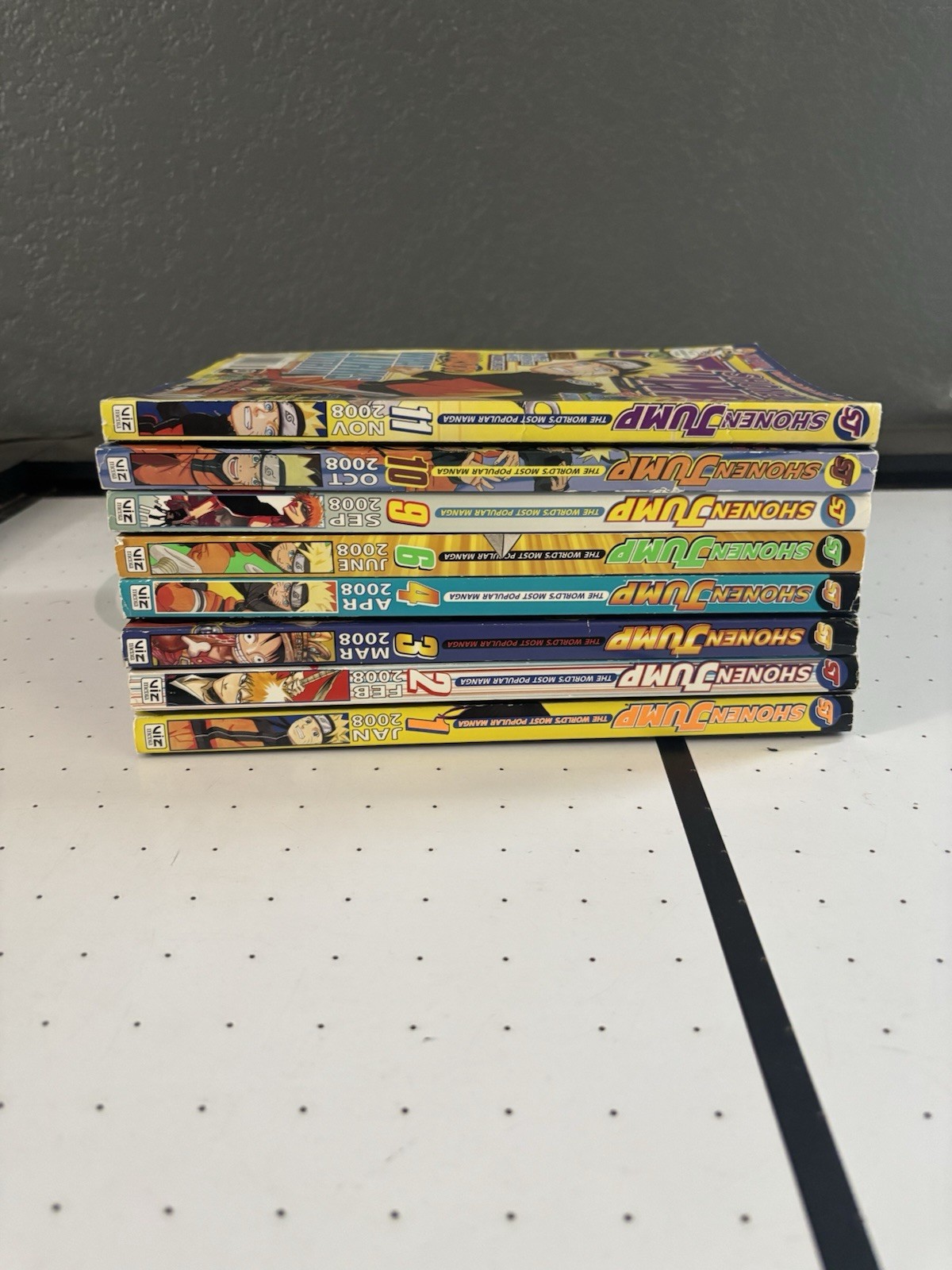 Shonen Jump Magazine Year 2008 – LOT OF 8 Numbers 1, 2, 3, 4, 6, 9, 10, 11