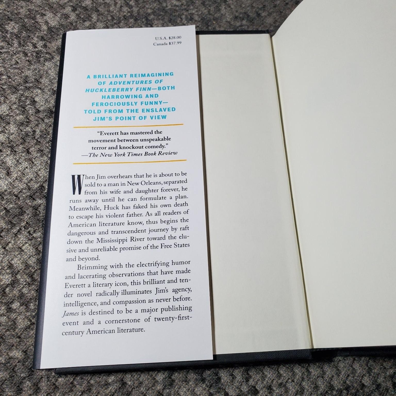 James Percival Everett 2024 First Edition Hardcover Book HCDJ