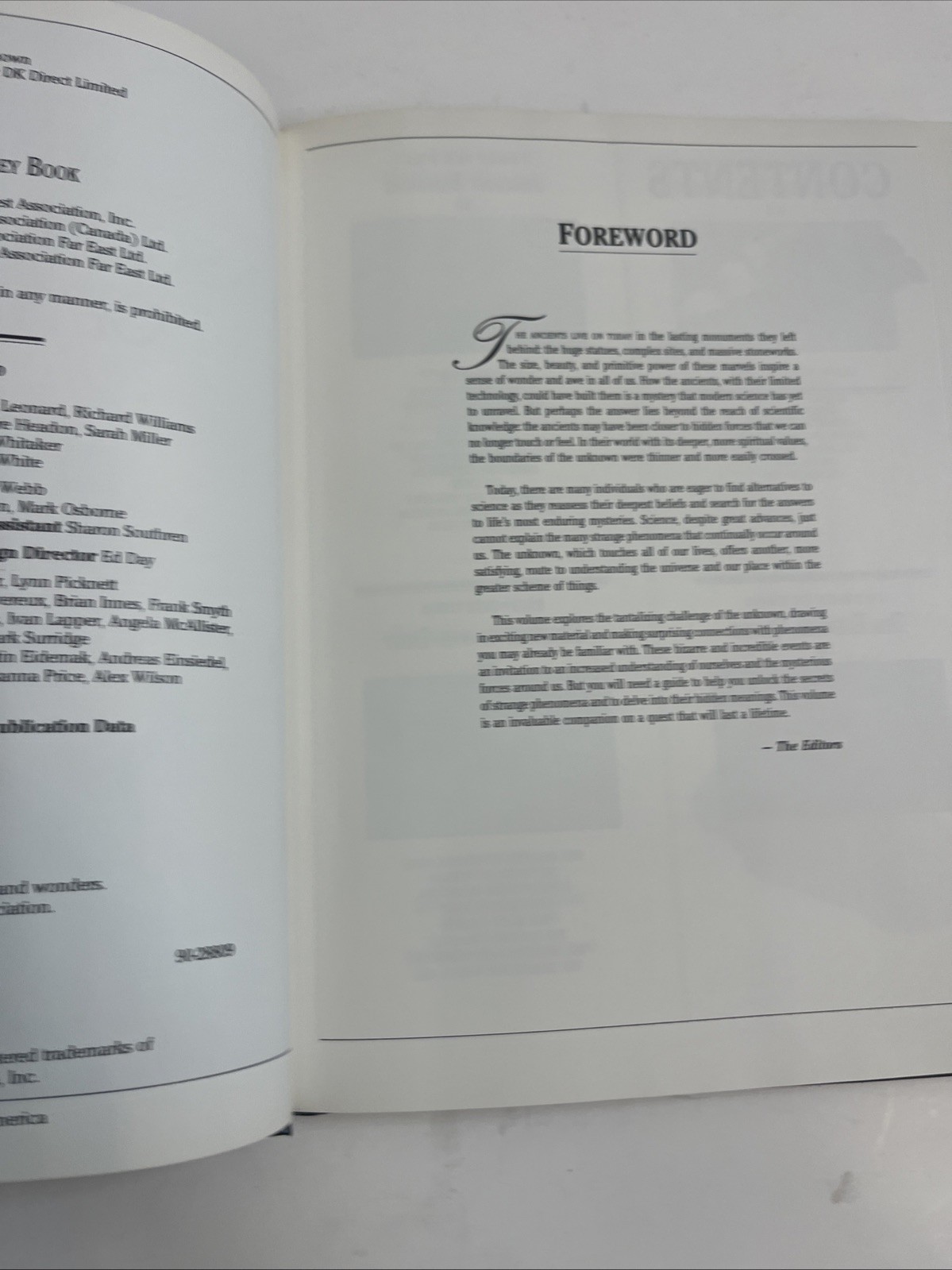 Unsolved Mysteries of the Past Hardcover Reader’s Digest Editors
