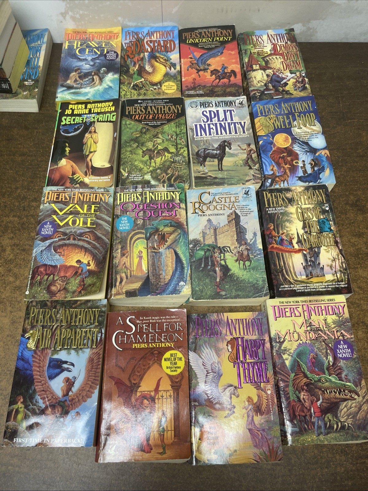 Piers Anthony Fantasy Sci-Fi Book Lot 35 PB Xanth MAGIC Adventure Fiction