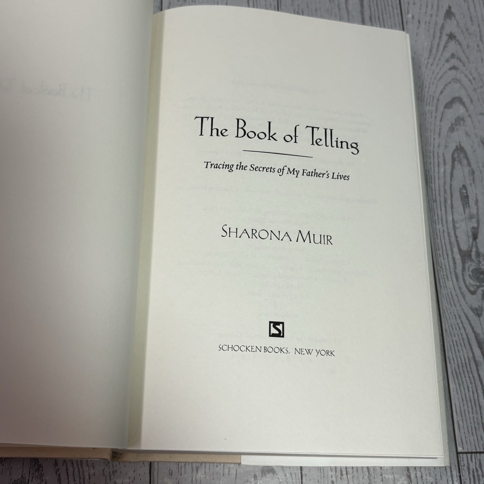 Signed First Edition 2005 The Book of Telling Sharona Muir HC/DJ Itzhak Bentov