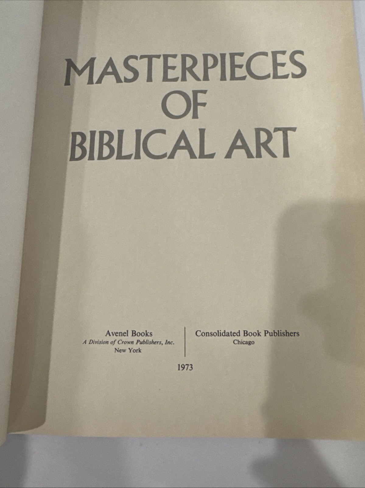 RARE- Masterpieces of Biblical Art- First Edition Hardcover 1973 Avenel Books