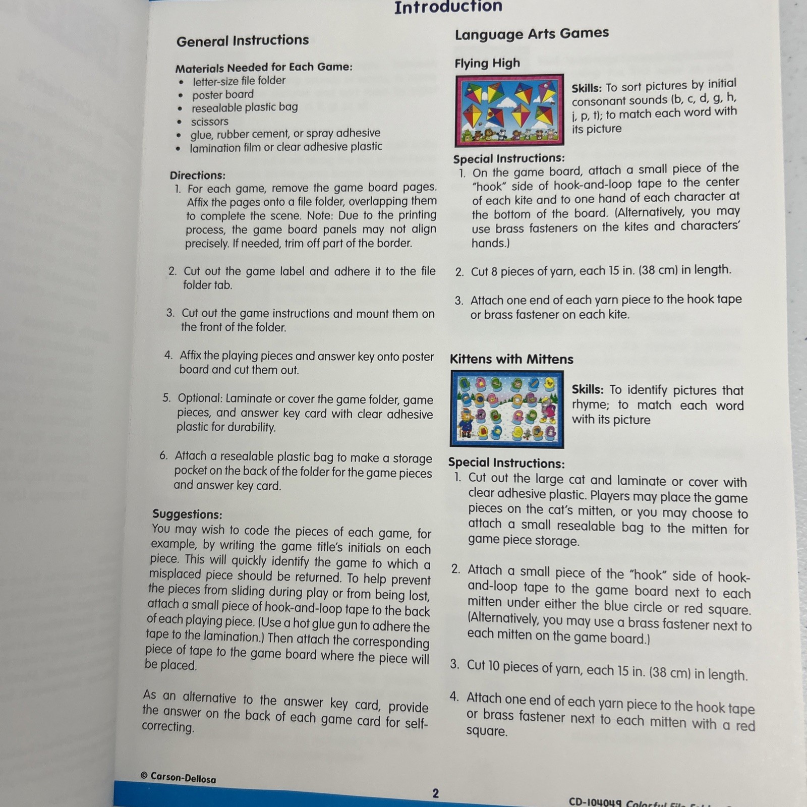 Colorful File Folder Games : Skill-Building Center Activities for Language Arts