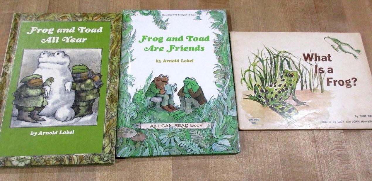 3 Frog Books for Kids 2 Frog & Toad by Lobel & What is a Frog by Gene Darby (b)