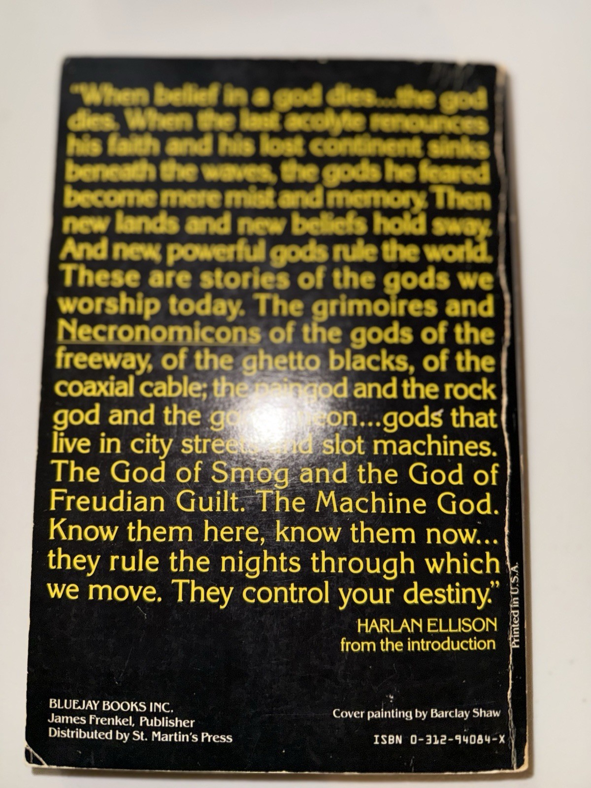DEATHBIRD STORIES by Harlan Ellison (Bluejay, Tradepaperback 1983)