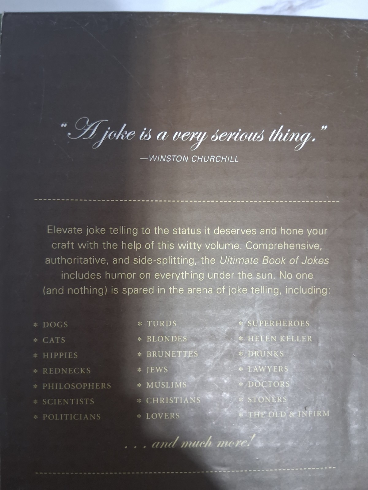 Ultimate Book of Jokes Scott McNeely Hardcover Humor Joke Book English Adults