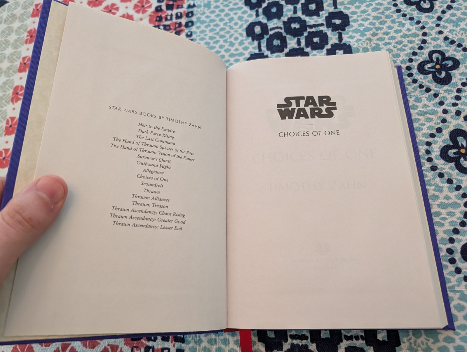 Star Wars Choices Of One Timothy Zahn Custom Rebound Hardcover Collector’s Book