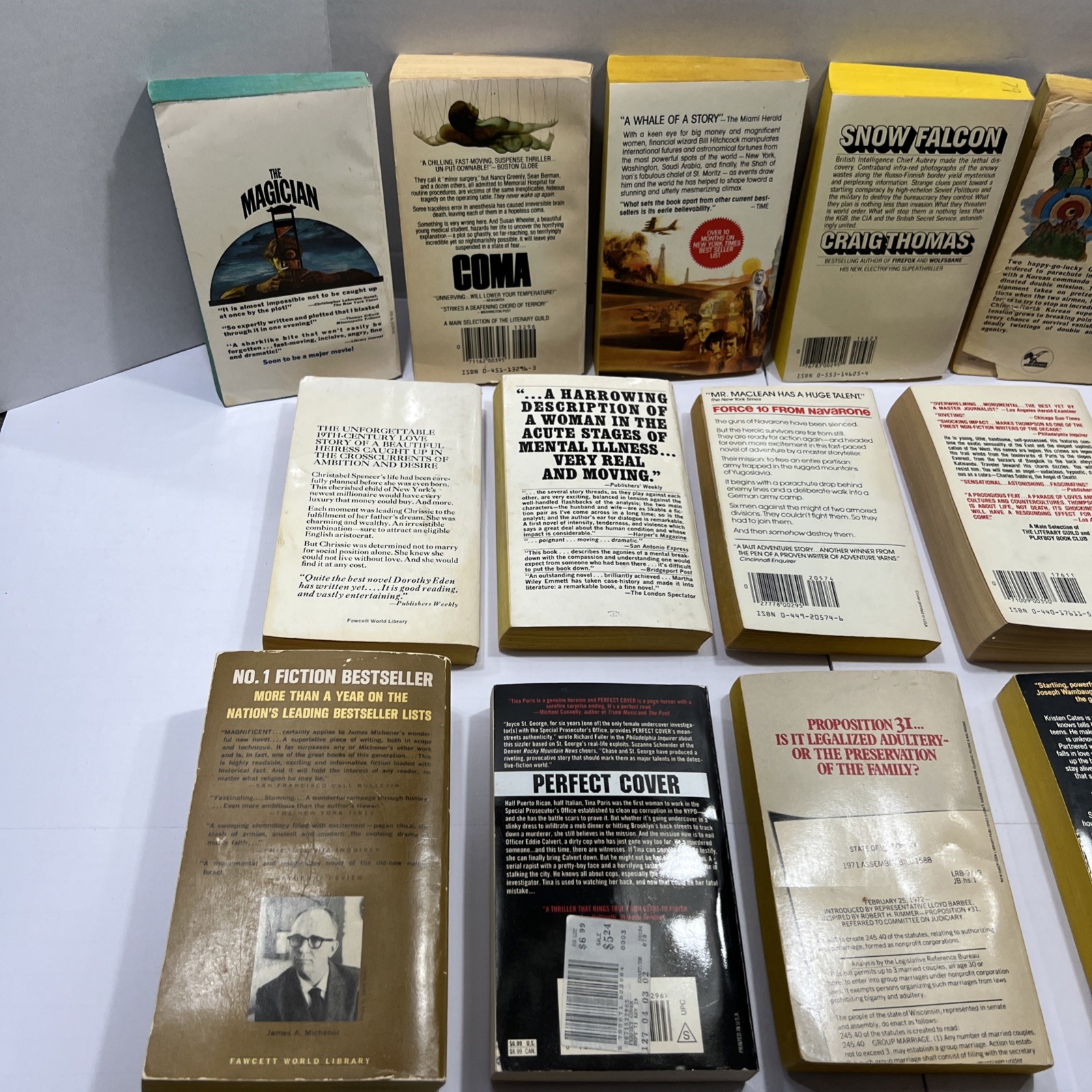 Lot of 16 Mixed Vintage Fiction Mystery Fantasy Crime Books Various Authors PB
