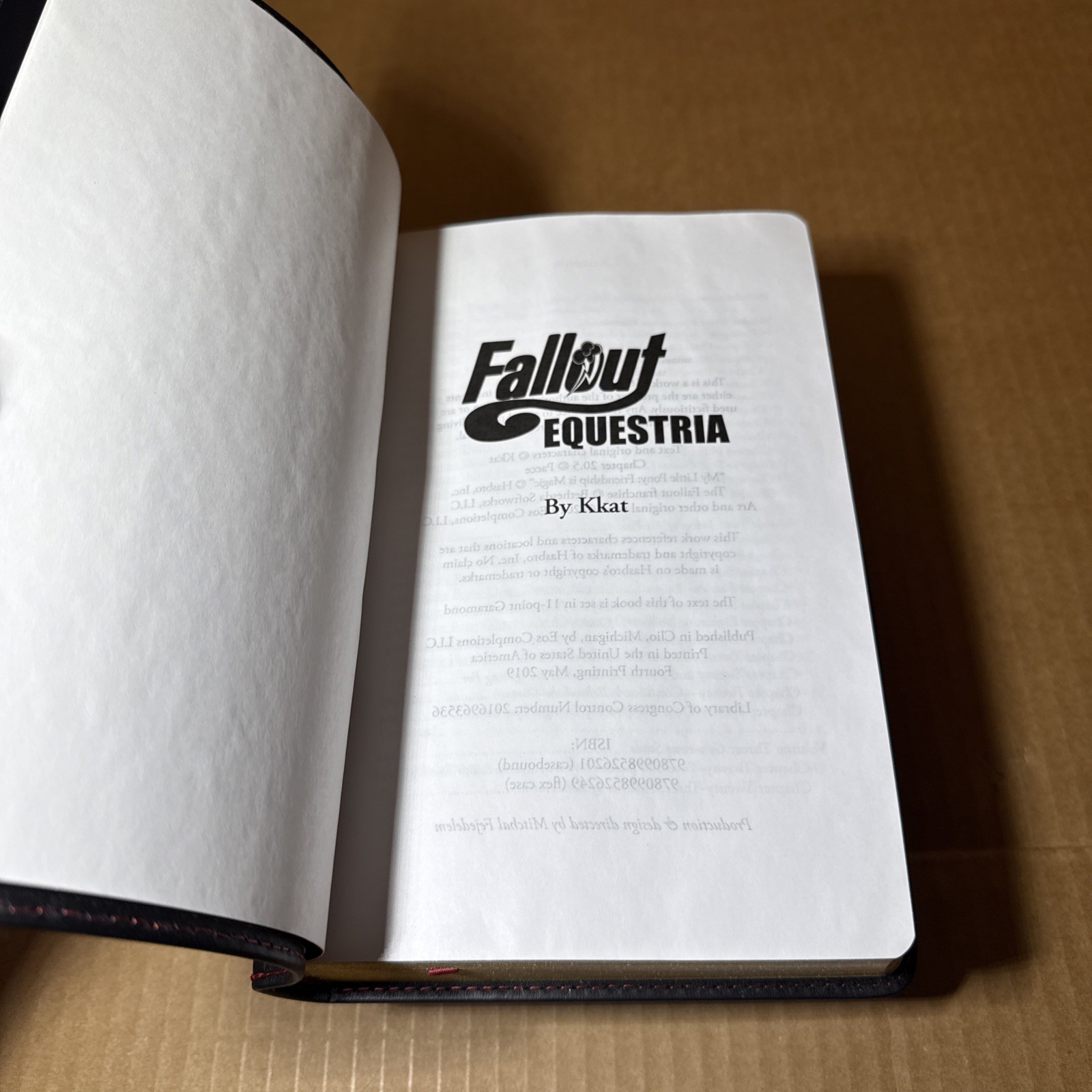 My Little Pony Fallout Equestria Black Book Edition 131 of 399 (Mint)(Rare)