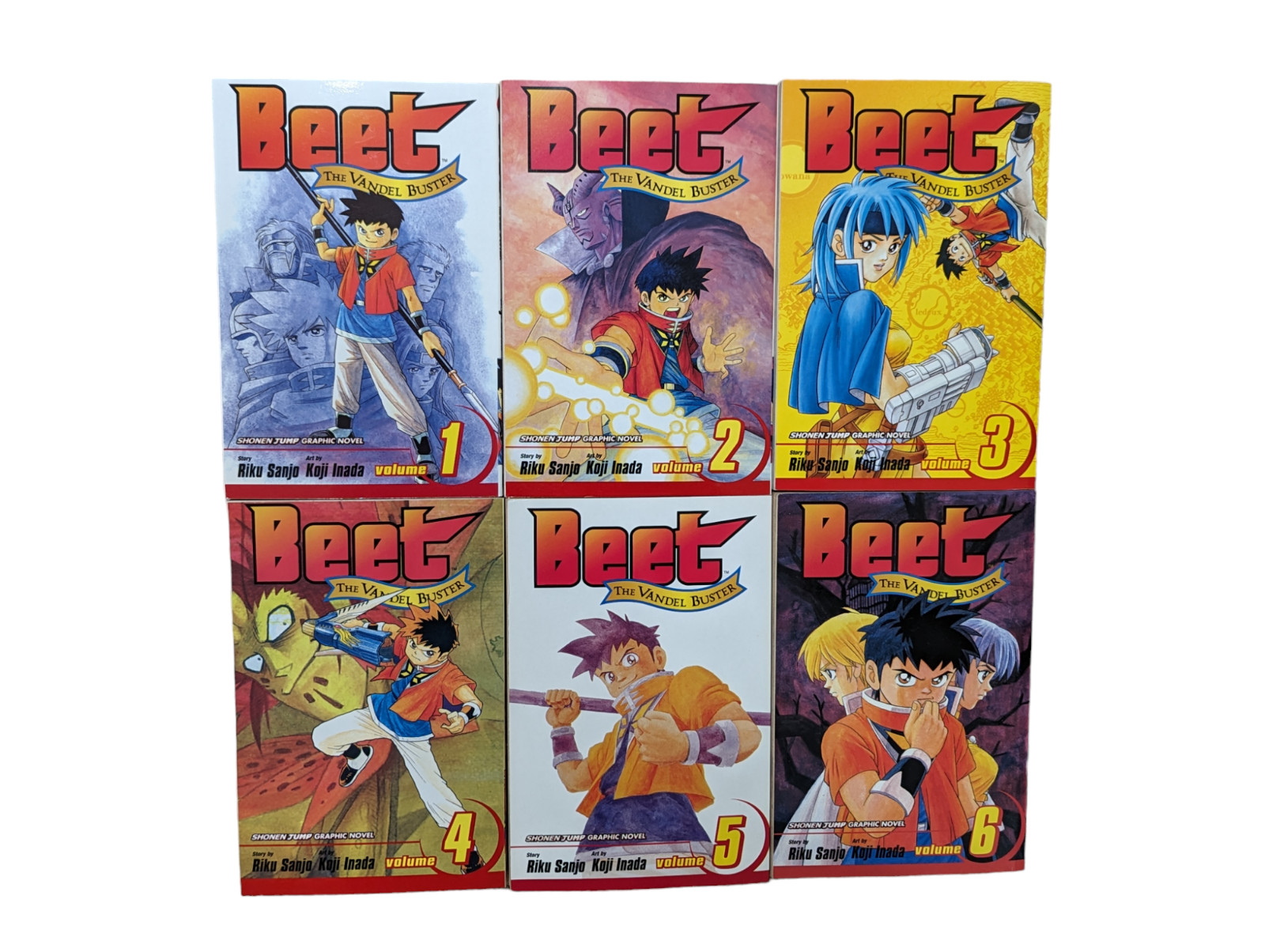 LOT of 6 Beet The Vandel Buster English Manga Vol. 1 2 3 4 5 6 Shonen Jump Set