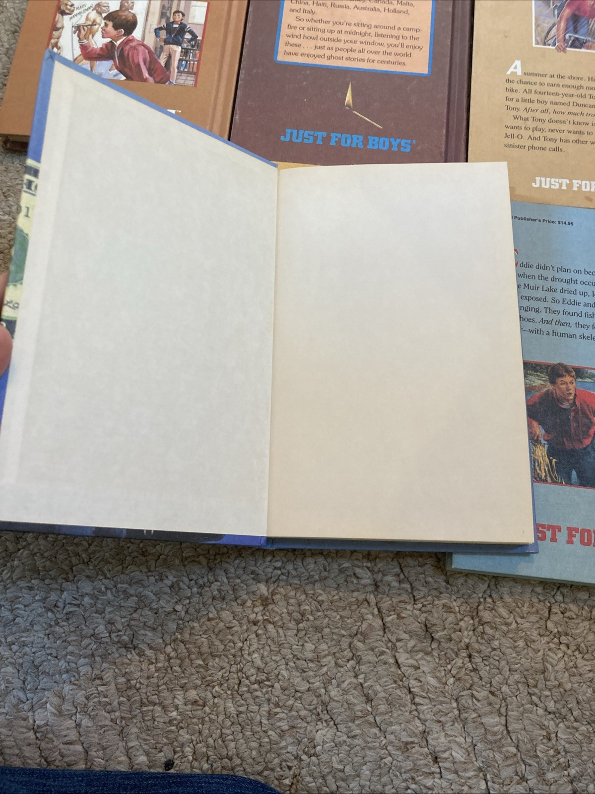 Vintage 80s Just For Boys 6 Book Lot Weekly Readers Hardcover HC Readers YA