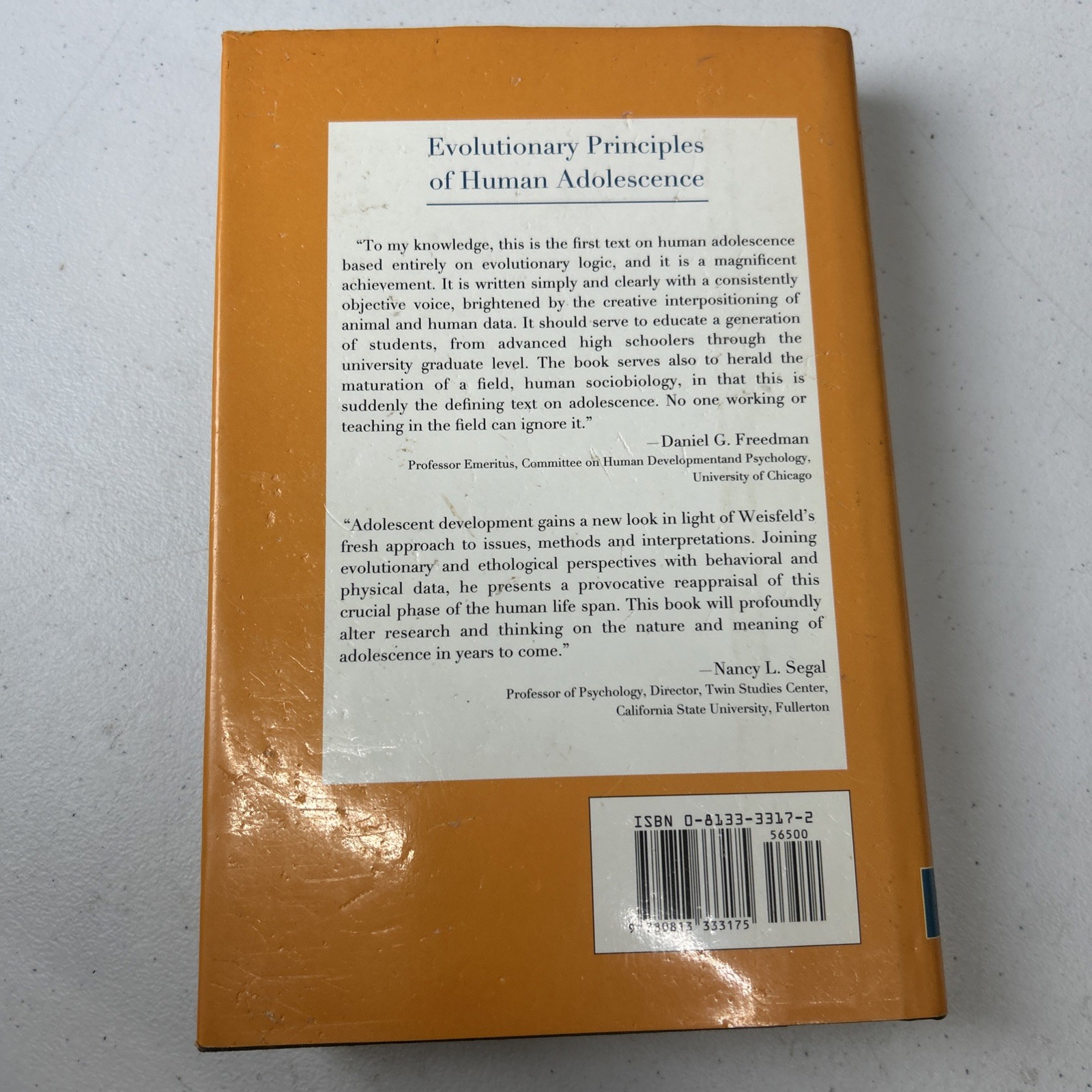 Evolutionary Principles of Human Adolescence by Glenn Weisfeld (1999, Hardcover)