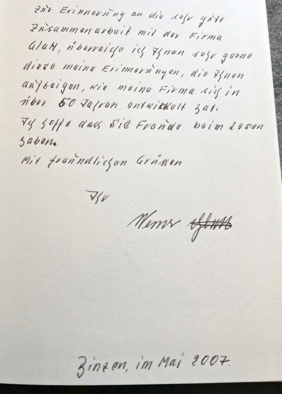 Aus Binzen um die Welt / Erinnerungen eines Unternehmers /Gebundene Ausgabe 2002