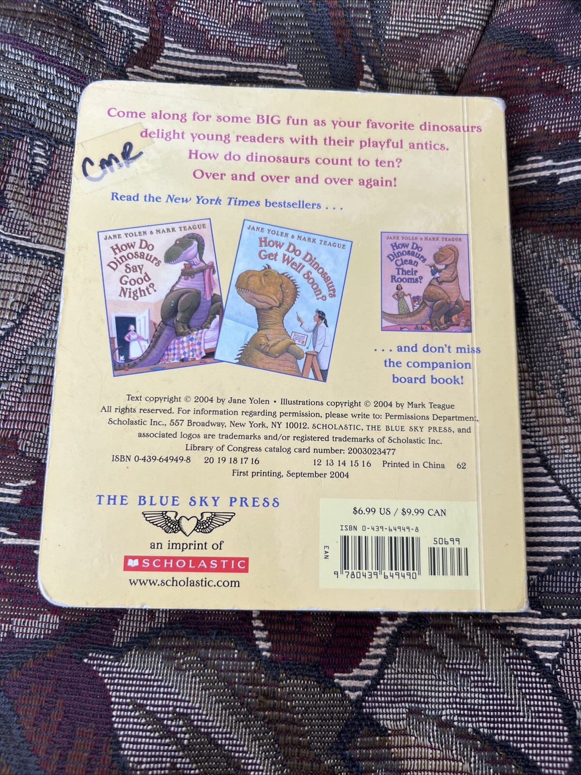 How Do Dinosaurs Count to Ten? by Jane Yolen (2004, Children’s Board Books)