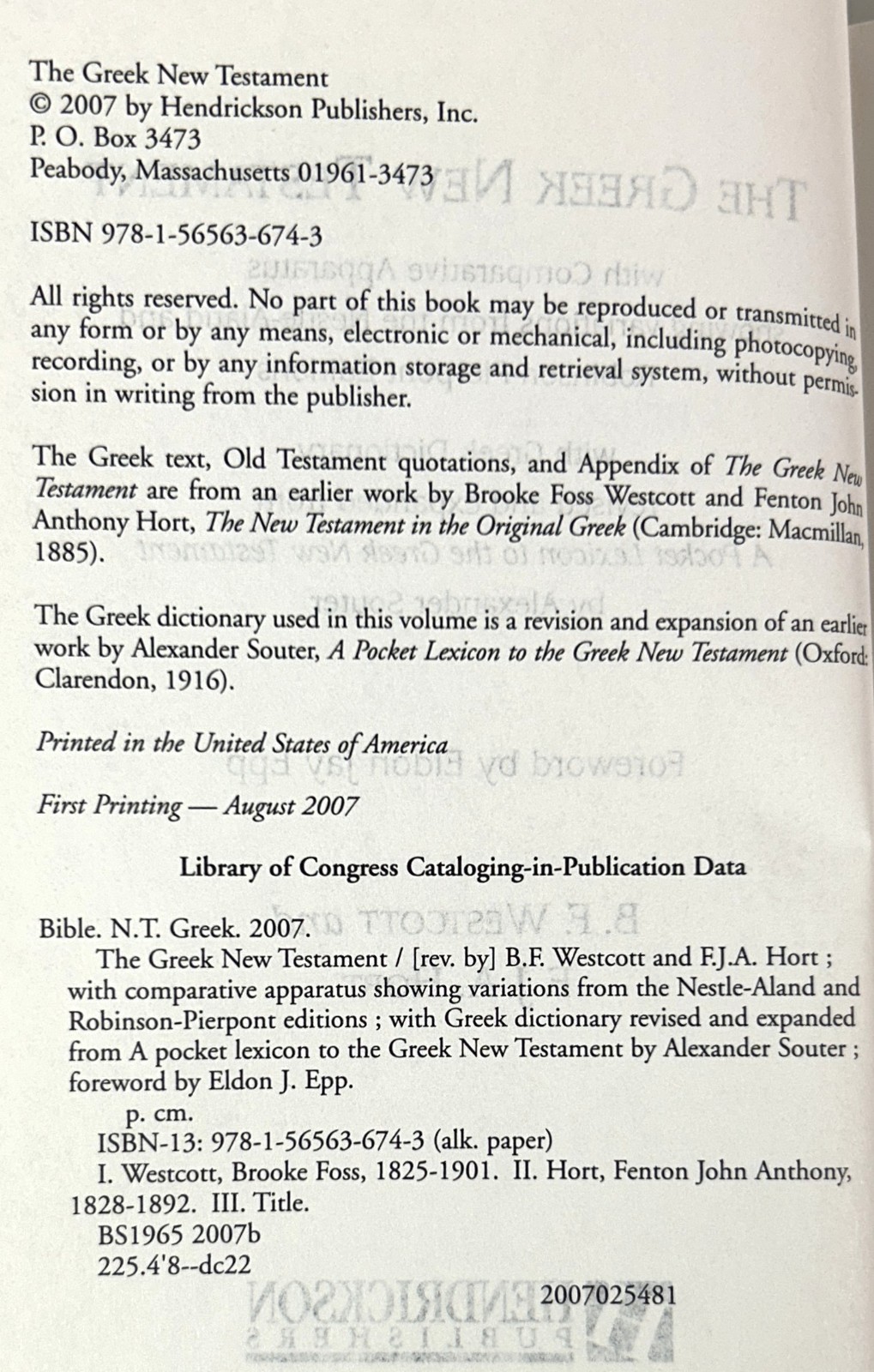The Greek New Testament: With Dictionary (English and Greek Edition)