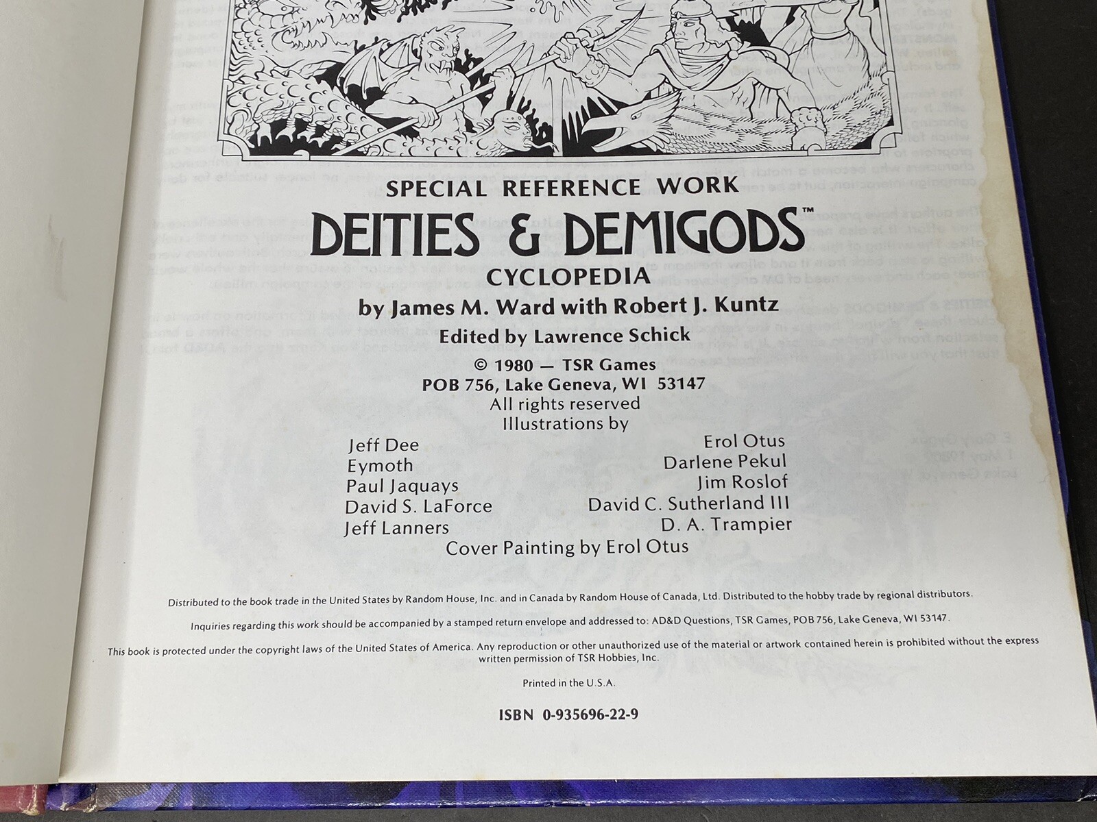 Rare! Advanced Dungeons & Dragons Deities & Demigods TSR 1980