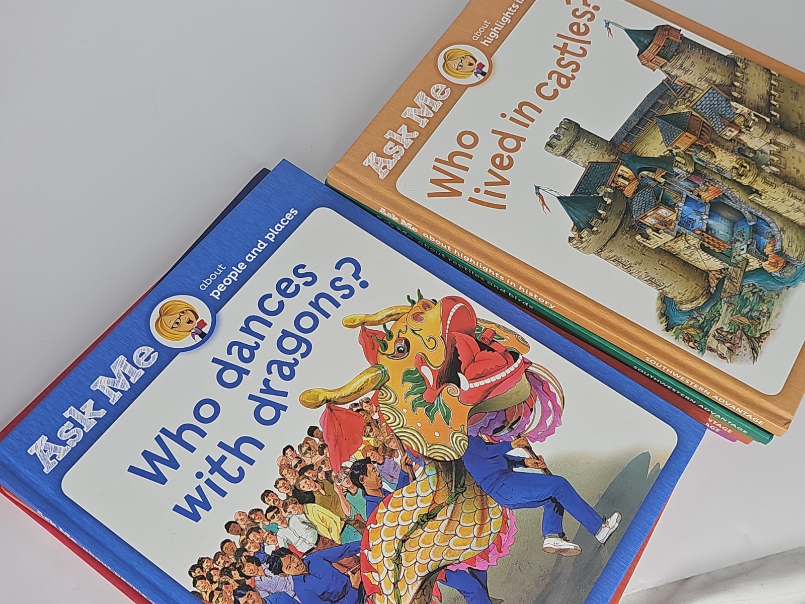 9 Ask Me About.. Hardcover Book Lot Southwestern Advantage Sticker Time Mammals