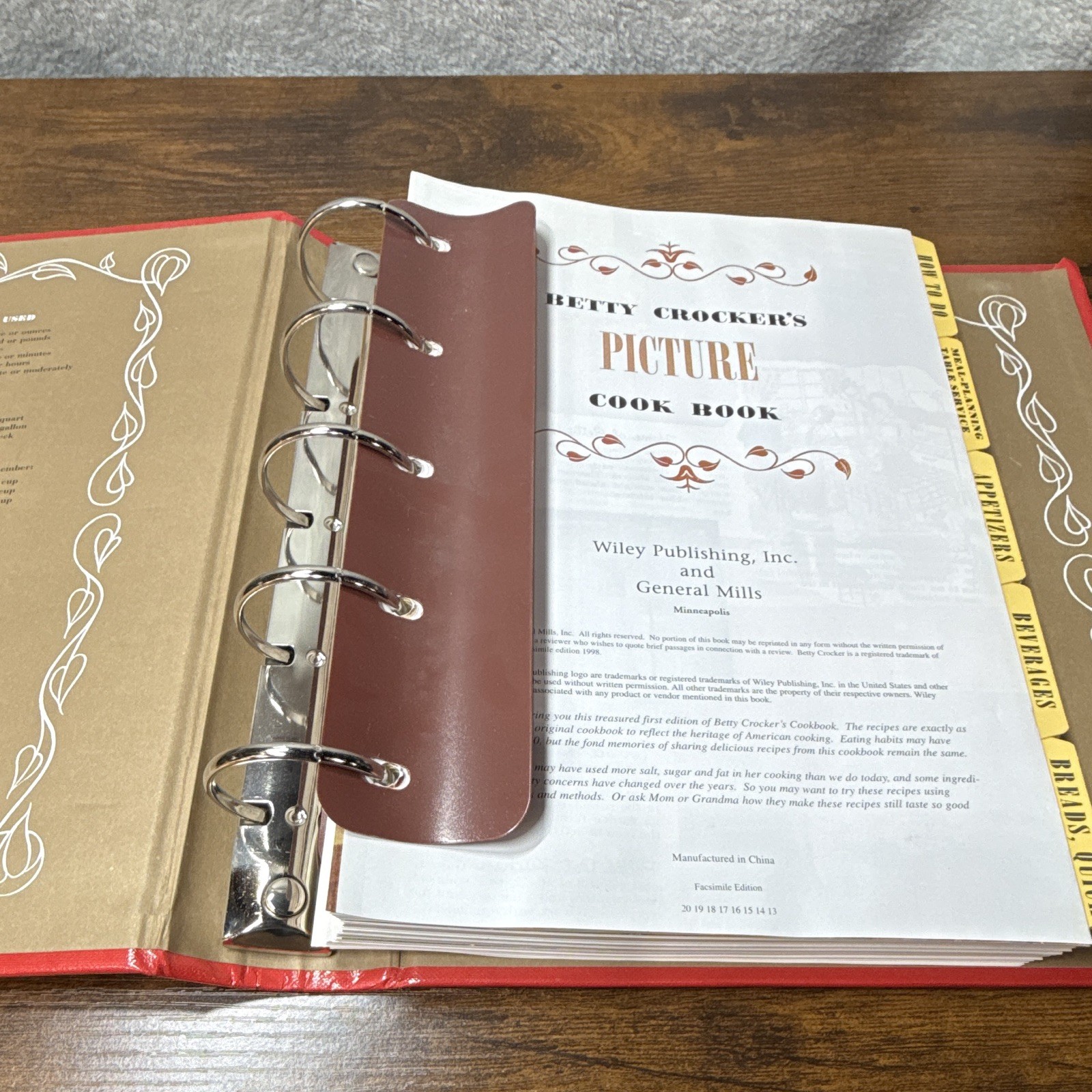 Betty Crocker Picture Cook Book Facsimile Edition Illustrated Ring/Wire Bound