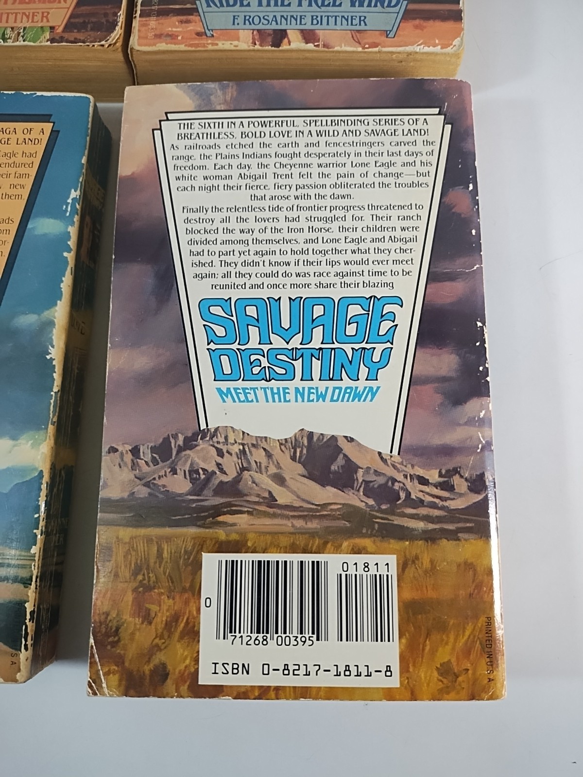 Savage Destiny Paperback 4 Book Lot Rosanne Bittner Historical Romance Old West