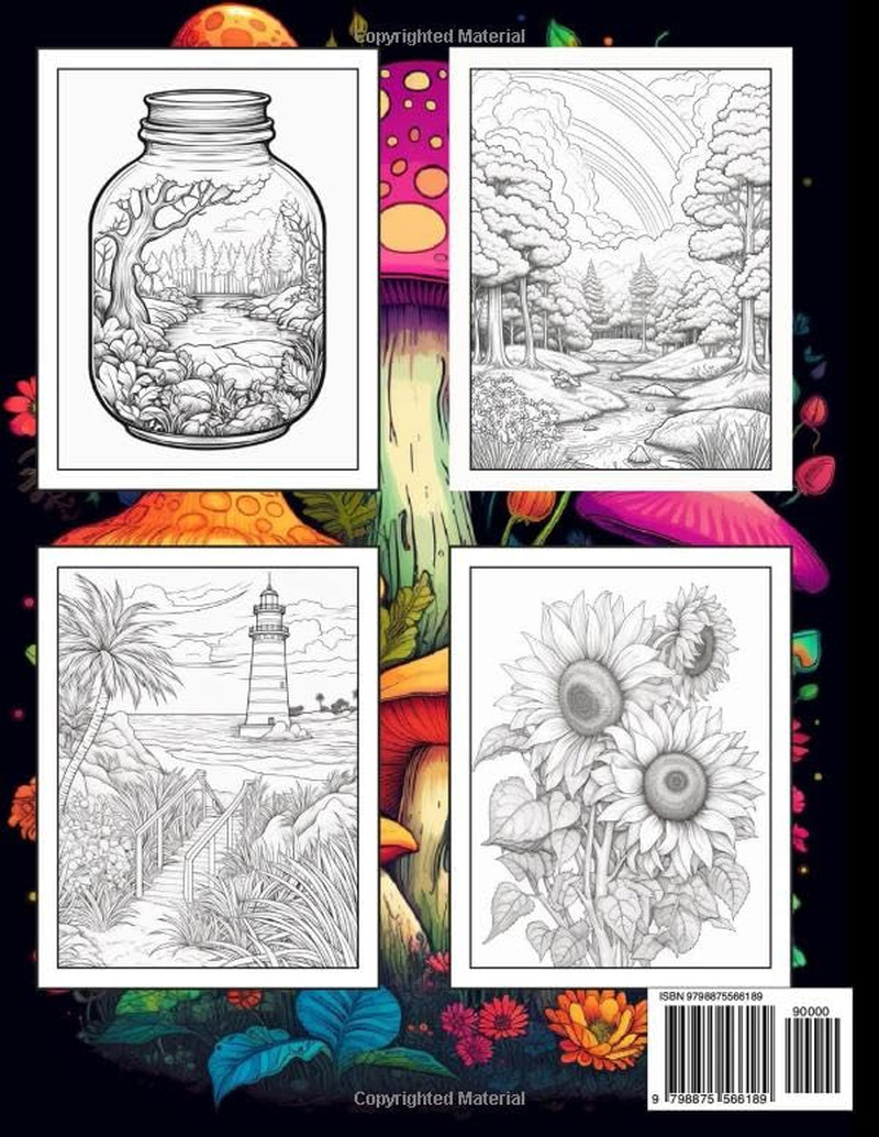 Stress Relief Coloring Book for Adults: Large Print Adult Colouring Book with