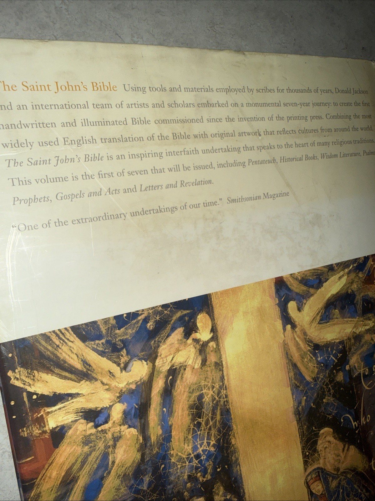 Gospels & Acts The Saint John’s Bible Hardcover 2005 Church God Art Illustrated