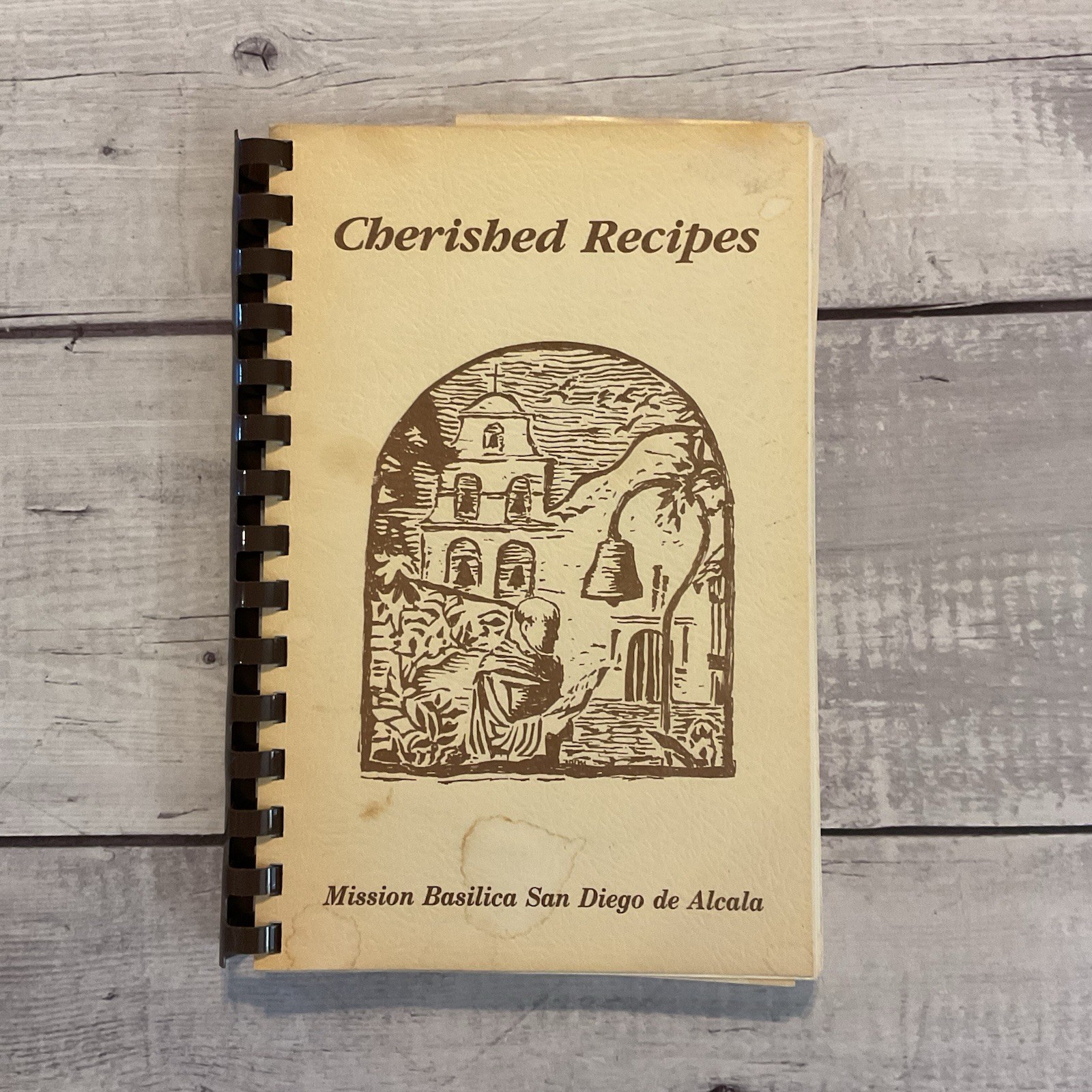 Cherished Recipes Cookbook Mission Basilica San Diego De Alcala 1985 California