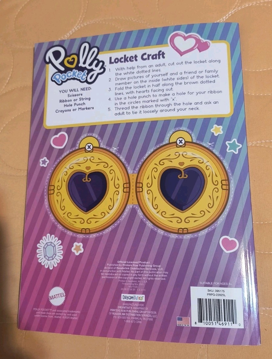 Polly Pocket So Much Cute! Jumbo Coloring and Activity Book Tear/Share Pages🆕