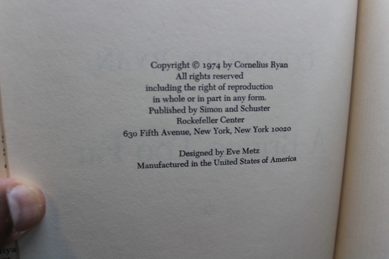 A Bridge Too Far Hardcover Cornelius Ryan