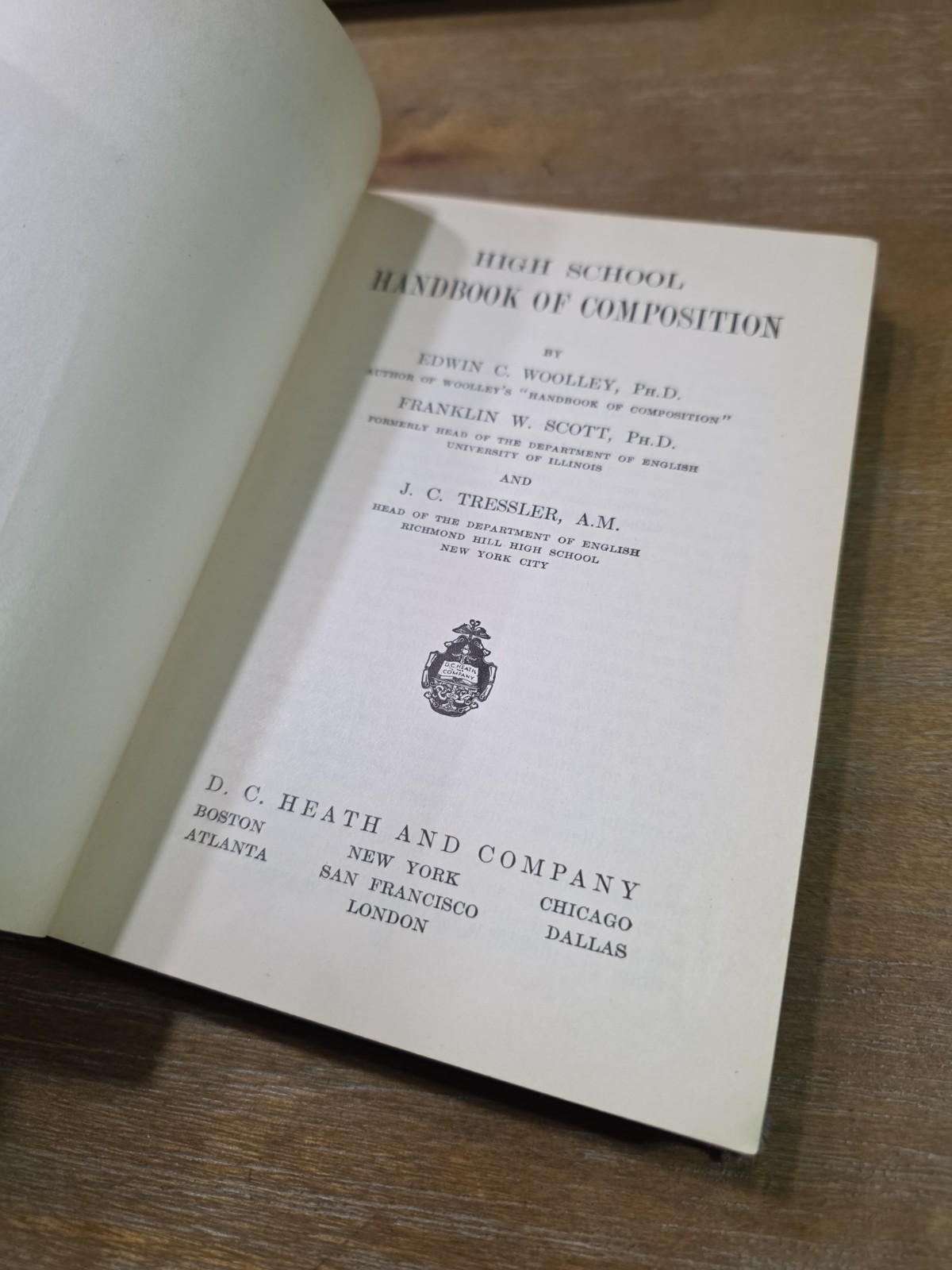 High School Handbook of Composition, Woolley Scott & Tressler, 1931, Hardcover
