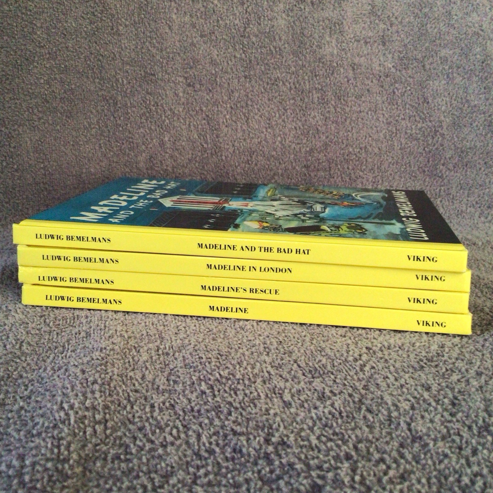 ✨4 Vintage 1992 MADELINE BOOK LOT By Ludwig Bemelmans – Trade Size Hardcover