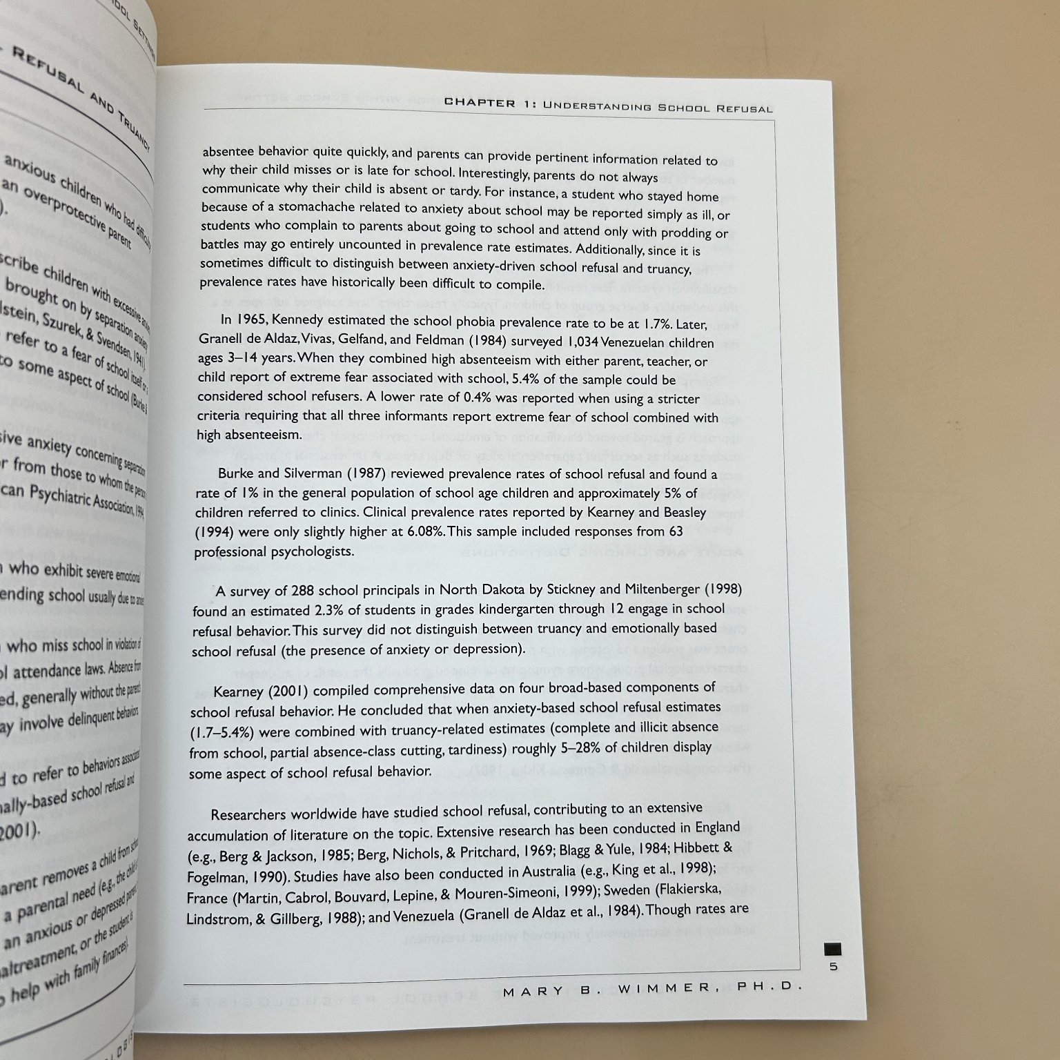 School Refusal: Assessment & Intervention Wimmer 2003 1st Printing NASP