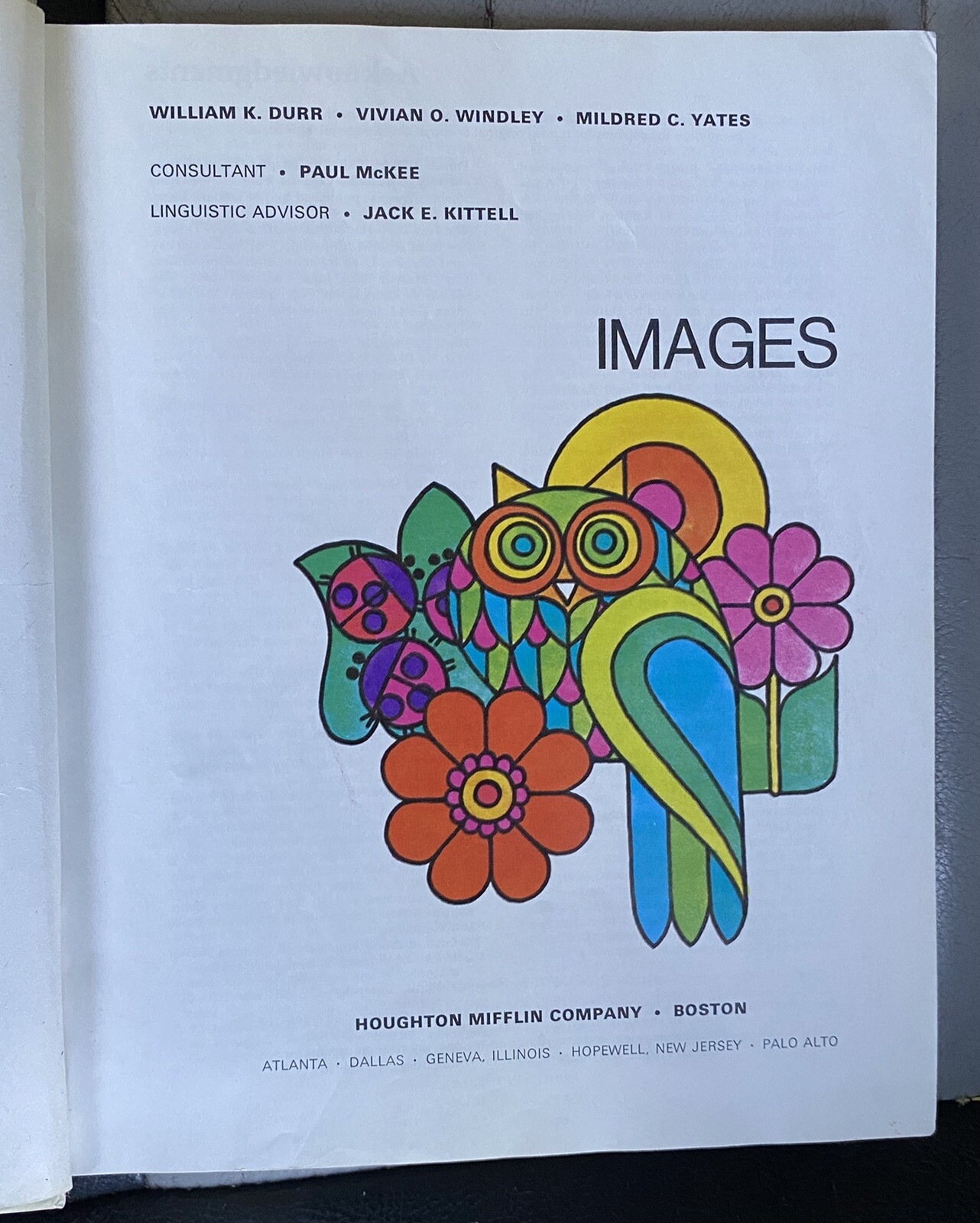 IMAGES (THE HOUGHTON MIFFLIN READERS) By William Kirtley Durr Qty: 3